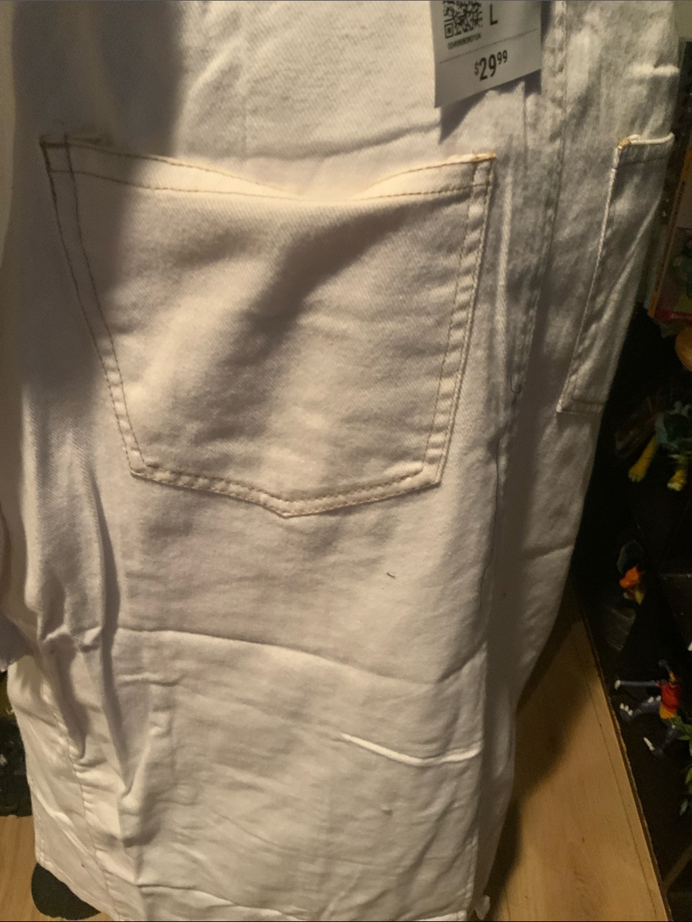 White Cargo Pocket Midi Skirt with Black Belt - Picture 7 of 9